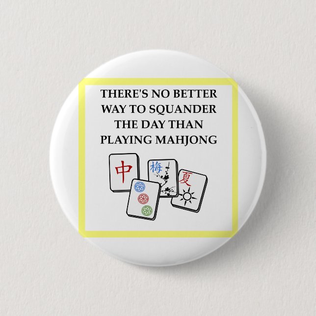 MAHJONG 2 INCH ROUND BUTTON (Front)