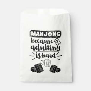 Mahjong because adulting is hard   Funny mahjong Favour Bag