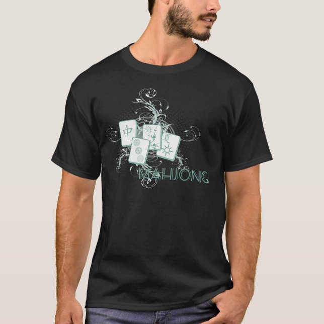 mahjong blue T-Shirt (Front)