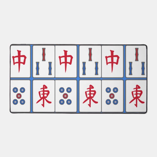 Mahjong Carreaux de jeu Design Bureau Mat (Recto)
