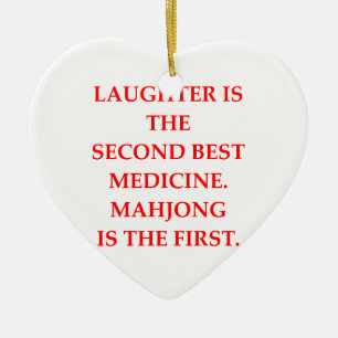 mahjong ceramic ornament
