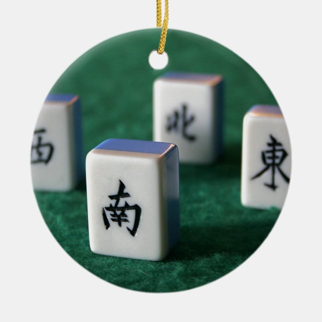 Mahjong Ceramic Ornament (Front)