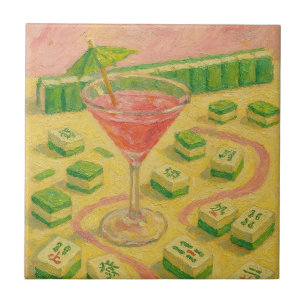 Mahjong Chic Painting Cocktail Tile