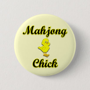 Mahjong Chick 2 Inch Round Button