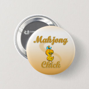 Mahjong Chick 2 Inch Round Button