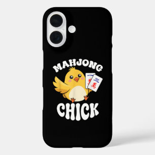 Mahjong Chick Chinese Board Game Player iPhone 16 Case