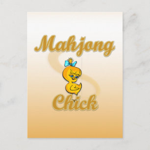 Mahjong Chick Postcard