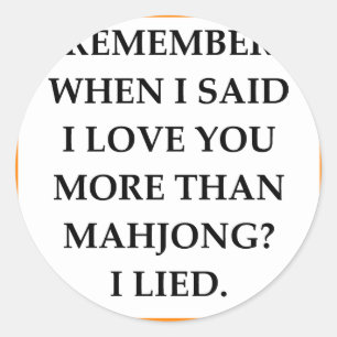 MAHJONG CLASSIC ROUND STICKER