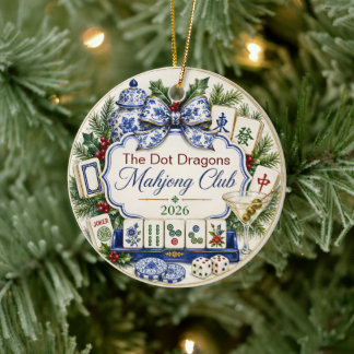 Mahjong Club Christmas Ornament Gift