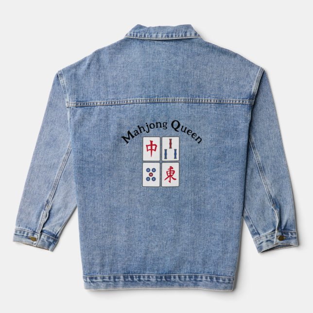 Mahjong Design Denim Veste (Verso)