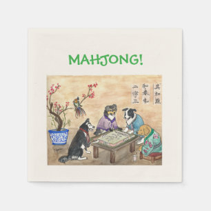 Mahjong Dogs - Napkin
