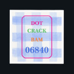 Mahjong Dot Crack Bam Watercolor Gingham Napkin<br><div class="desc">Mahjong Dot Crack Bam in Bold colours on Watercolor Gingham Check NAPKINS. Perfect for any mahjong event. I love painting and design! I hope you enjoy my artwork.</div>