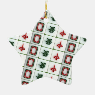 Mahjong Dragons Ceramic Ornament