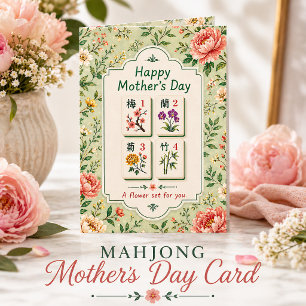 Mahjong Floral Mother’s Day Elegant Card
