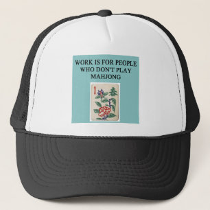 mahjong game player trucker hat