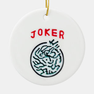 MahJong game symbol Joker tile Ceramic Ornament