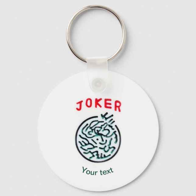MahJong game symbol Joker tile Keychain (Front)
