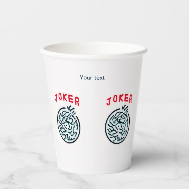 MahJong game symbol Joker tile Paper Cups (Front)