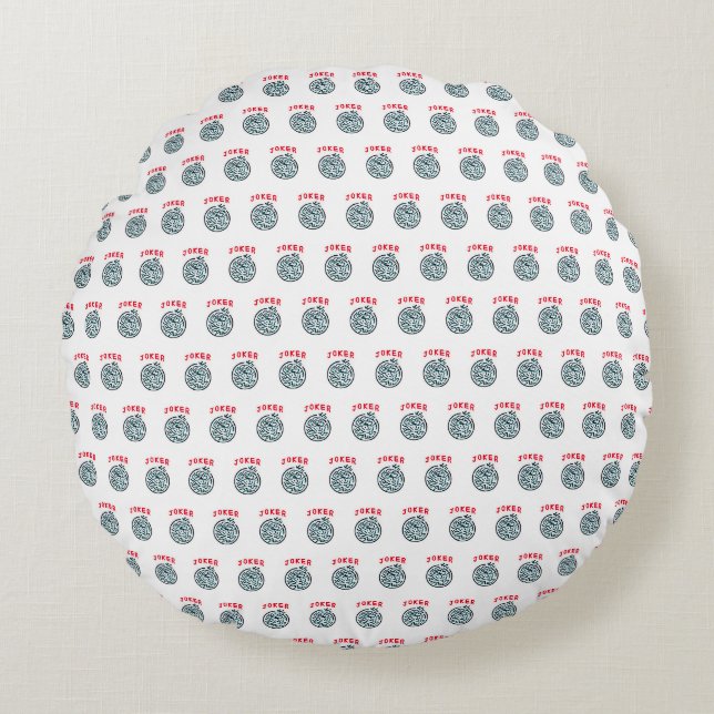 MahJong game symbol Joker tile Round Pillow (Front)