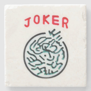 MahJong game symbol Joker tile Stone Coaster