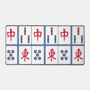 Mahjong Game Tiles Design Desk Mat
