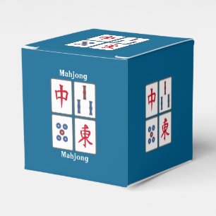 Mahjong Game Tiles Design Favour Box