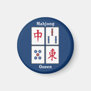 Mahjong Game Tiles Design Magnet