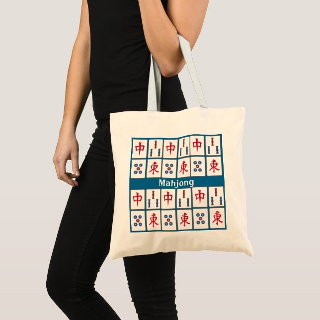 Mahjong Game Tiles DesignTote Bag (Front (Product))
