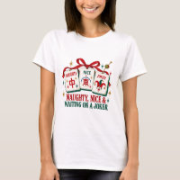 Mahjong Joker Shirt Naughty Nice Christmas Tee