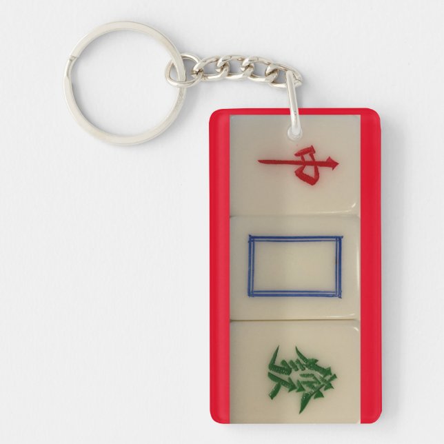 Mahjong keychain with dragon symbols (Front)