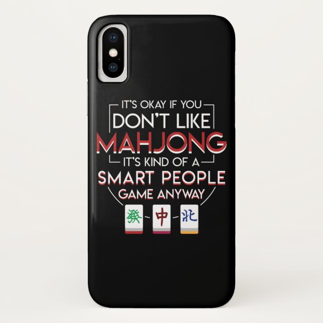 Mahjong Kind Of Smart People Game Anyway Case-Mate iPhone Case (Back)