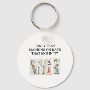 mahjong lover keychain