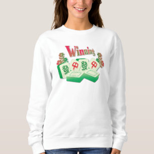 Mahjong Lover Winning Tiles and Blooms Sweatshirt