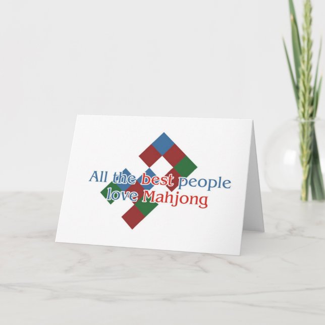 Mahjong Lover's greetings Card (Front)