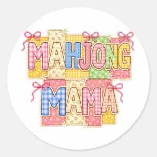 Mahjong Mama Classic Round Sticker