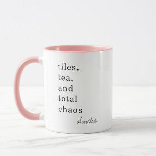 Mahjong Mom Tiles Tea Chaos Funny Quote Name Mug