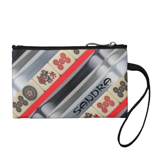Mahjong monogrammed coin purse (Front)