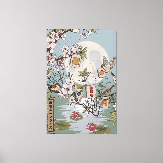 Mahjong Moonrise Canvas Print (Front)
