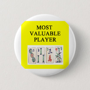 MAHJONG most valuable player 2 Inch Round Button