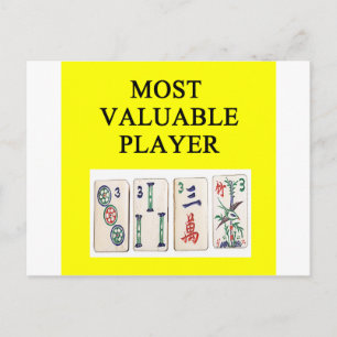 MAHJONG most valuable player Postcard