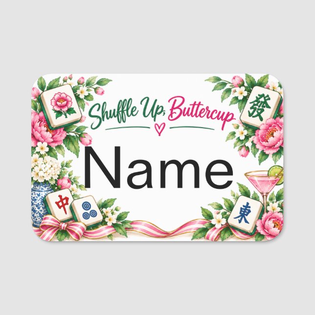 Mahjong Name Tag (Front)