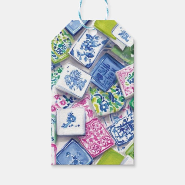 Mahjong Napkin Gift Tags (Front)
