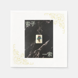 Mahjong Napkin with Cantonese 1 of Bamboo