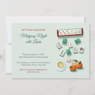 Mahjong Night Party Invitation