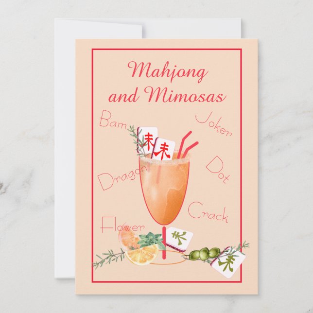 Mahjong Party Invitation (Devant)