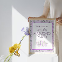 Mahjong Party Toile  Welcome Sign
