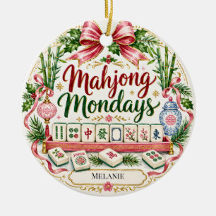 Mahjong Player Ornament Personalized Gift