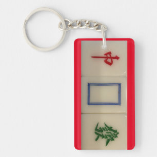 Mahjong porte - clé avec symboles de dragon
