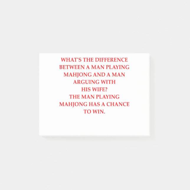 MAHJONG POST-IT NOTES (Front)