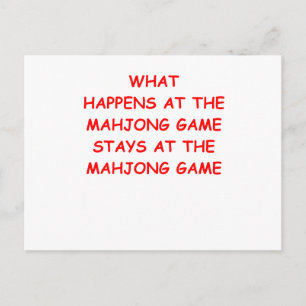 mahjong postcard
